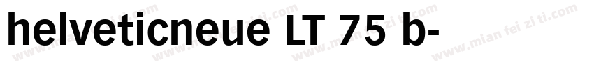 helveticneue LT 75 b字体转换